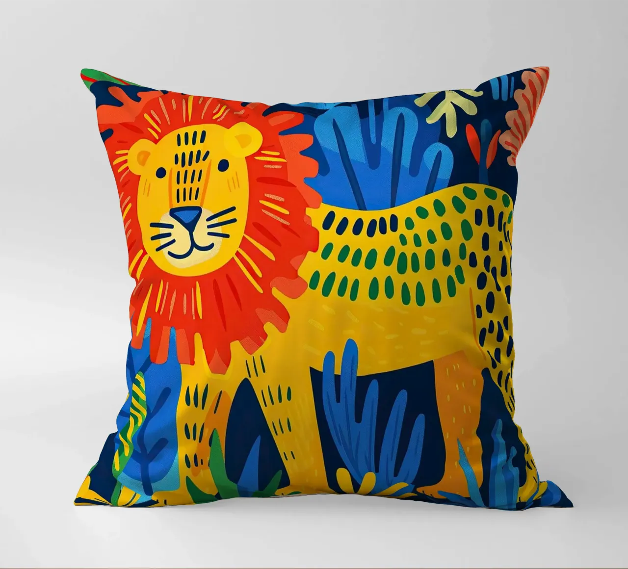 Leone cuscino da Nikis Art Studio