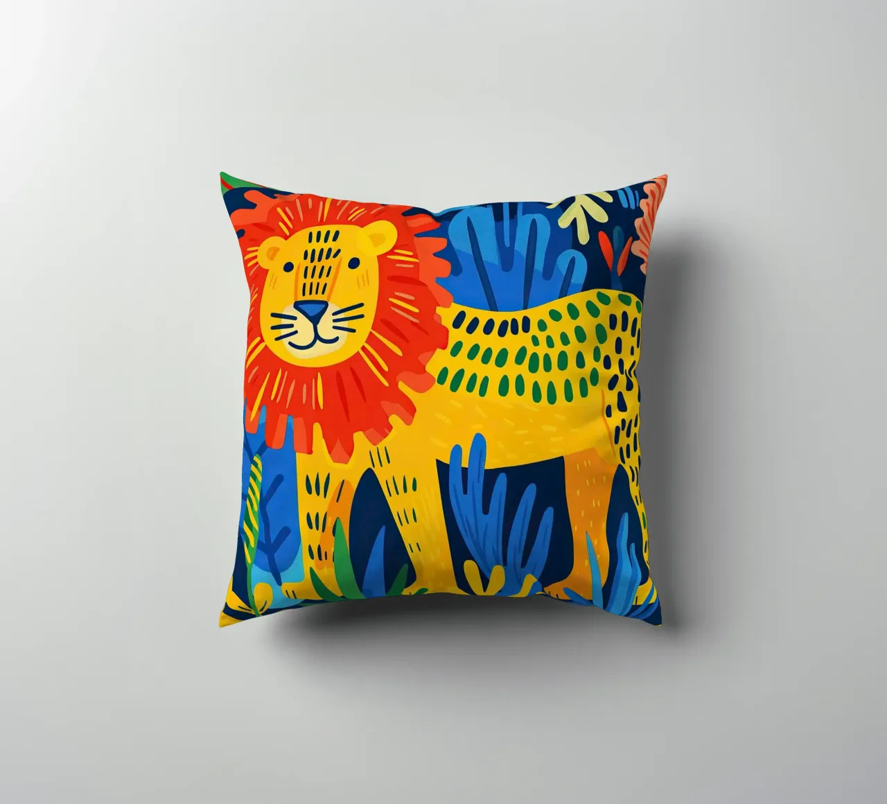 Leone cuscino da Nikis Art Studio