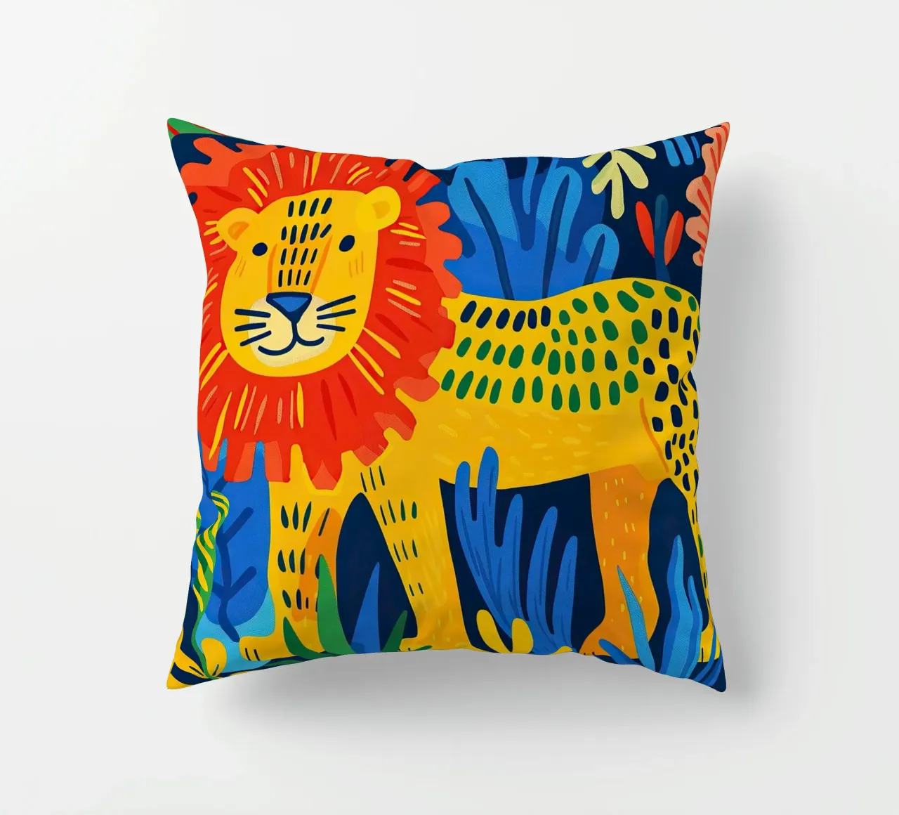 Leone cuscino da Nikis Art Studio