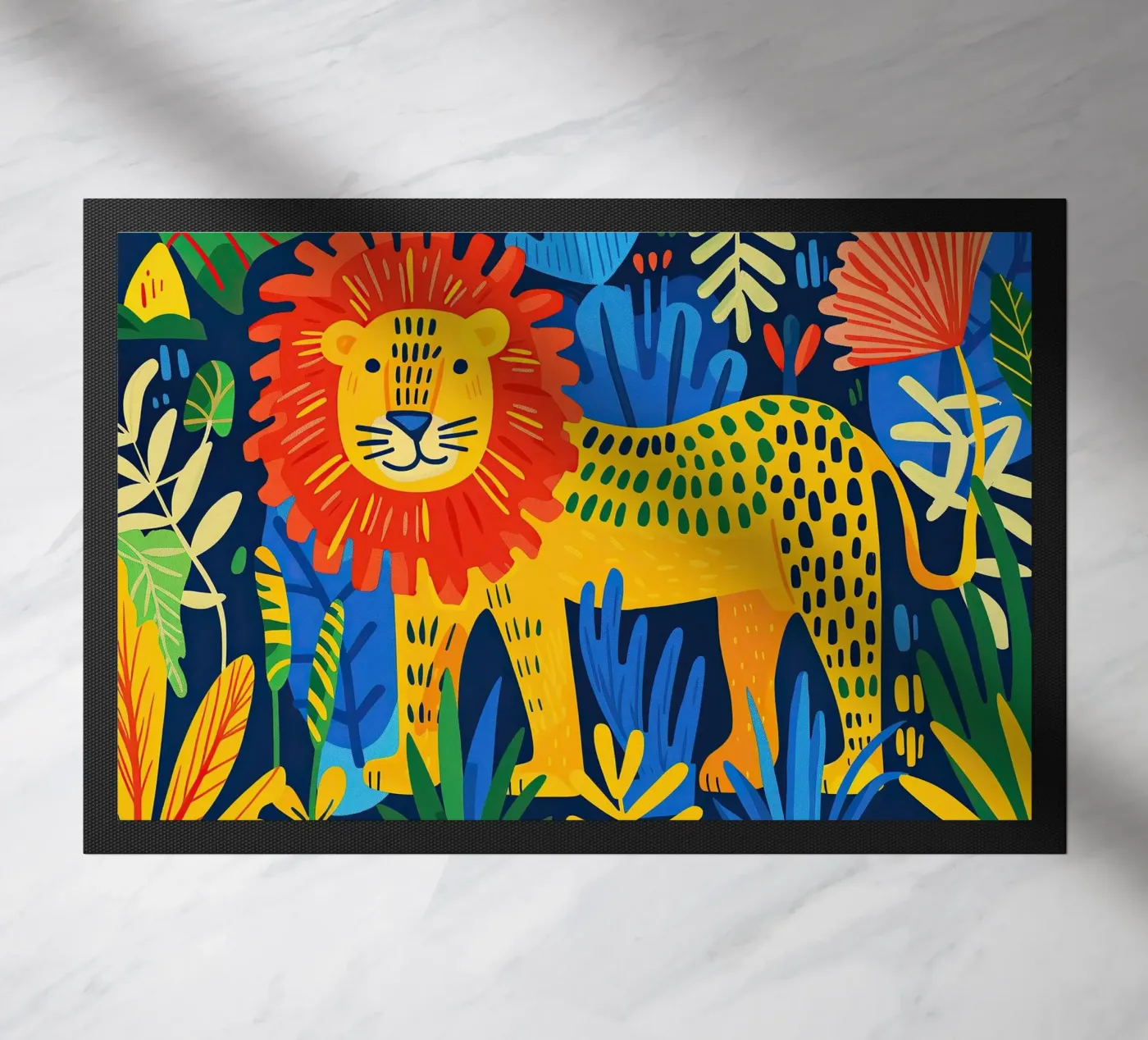 Lion doormat by Nikis Art Studio