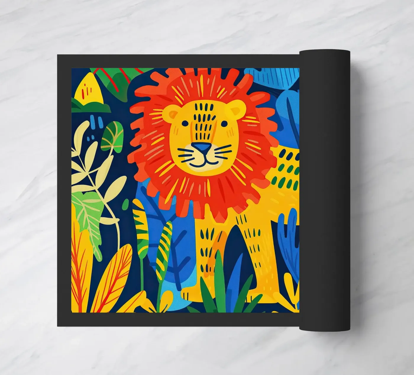 Lion doormat by Nikis Art Studio