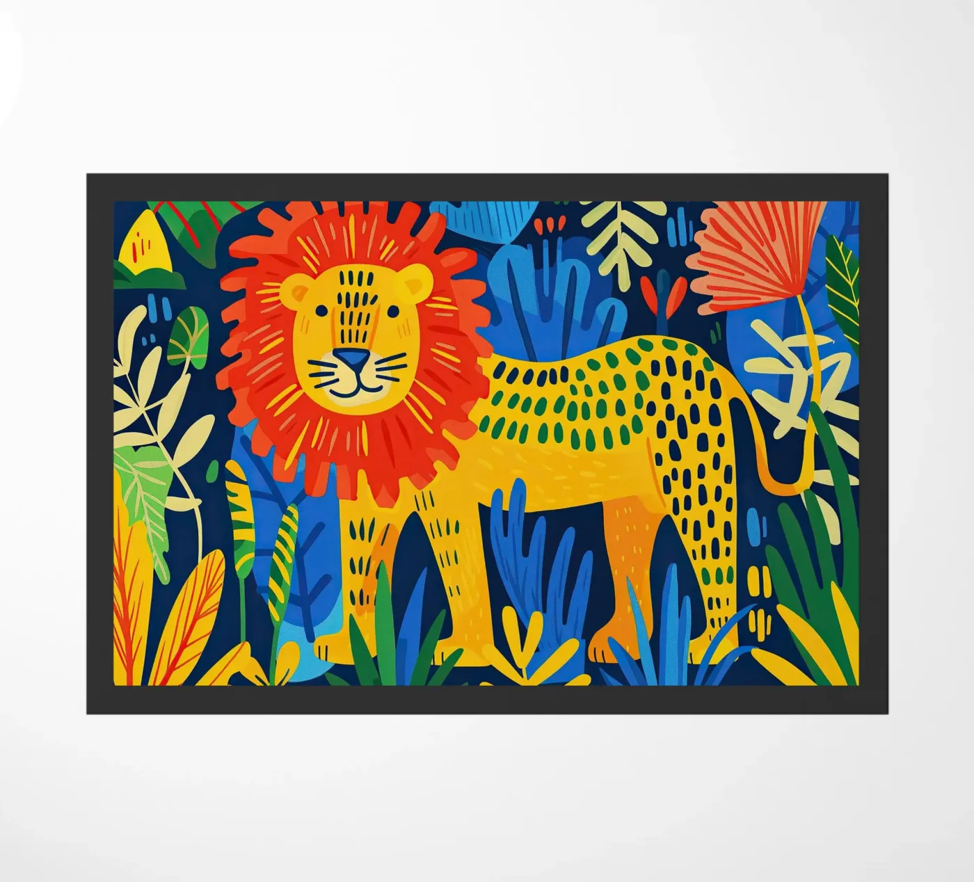 Lion doormat by Nikis Art Studio