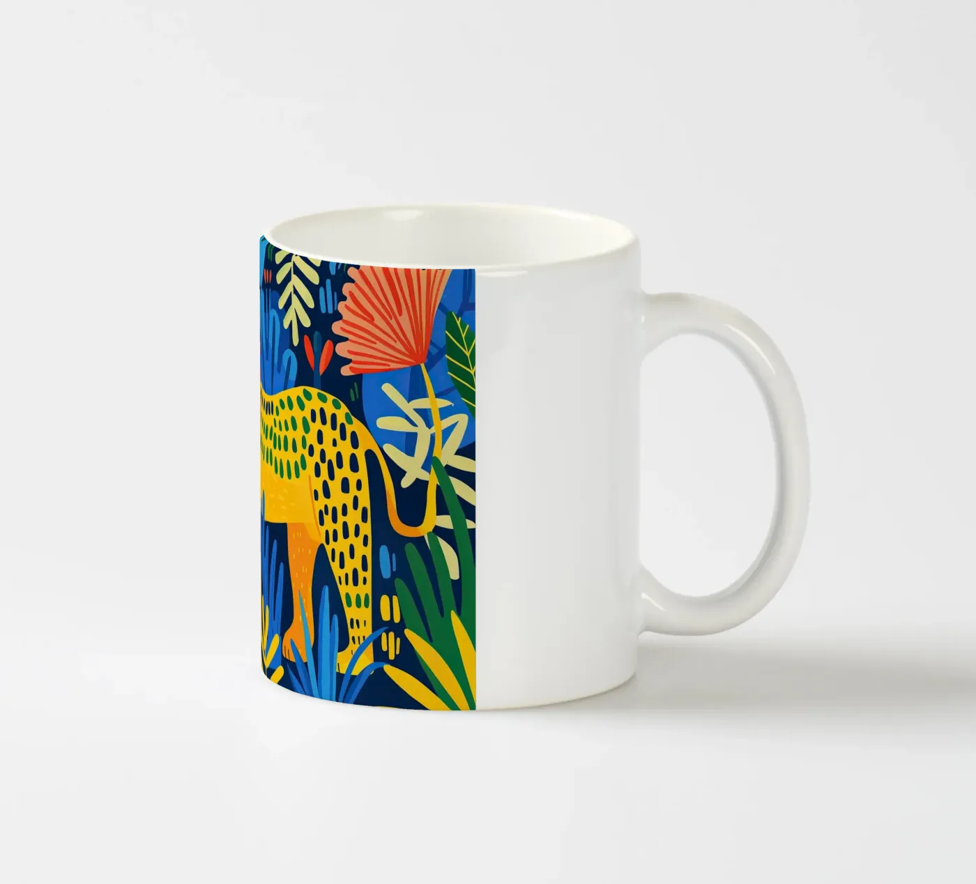 Lion ceramic mug by Nikis Art Studio