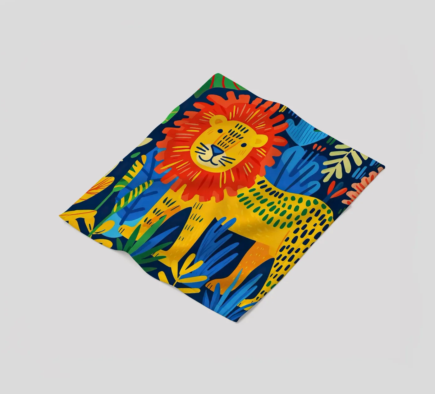 Löwe Fleecedecke von Nikis Art Studio