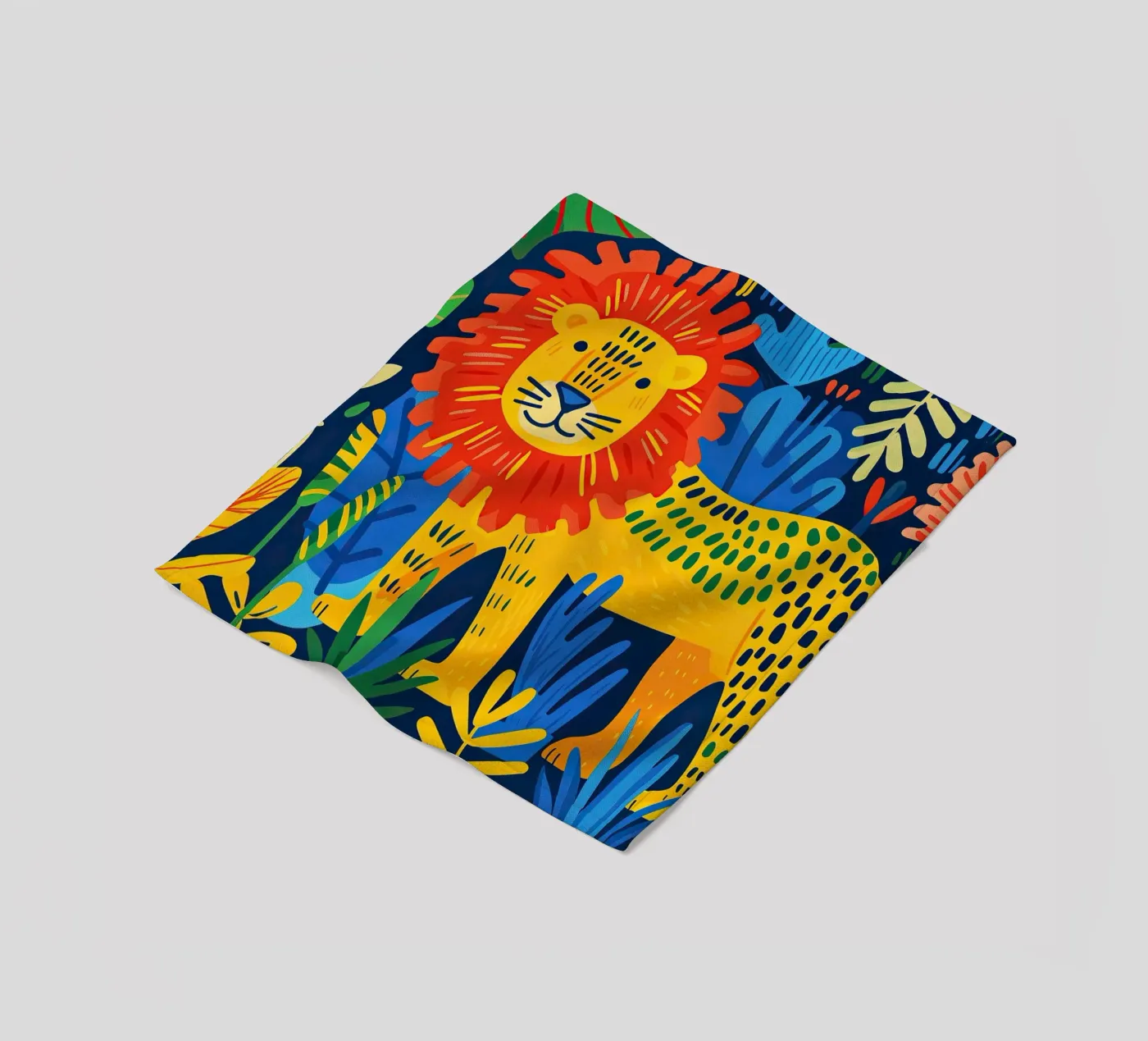 Löwe Fleecedecke von Nikis Art Studio