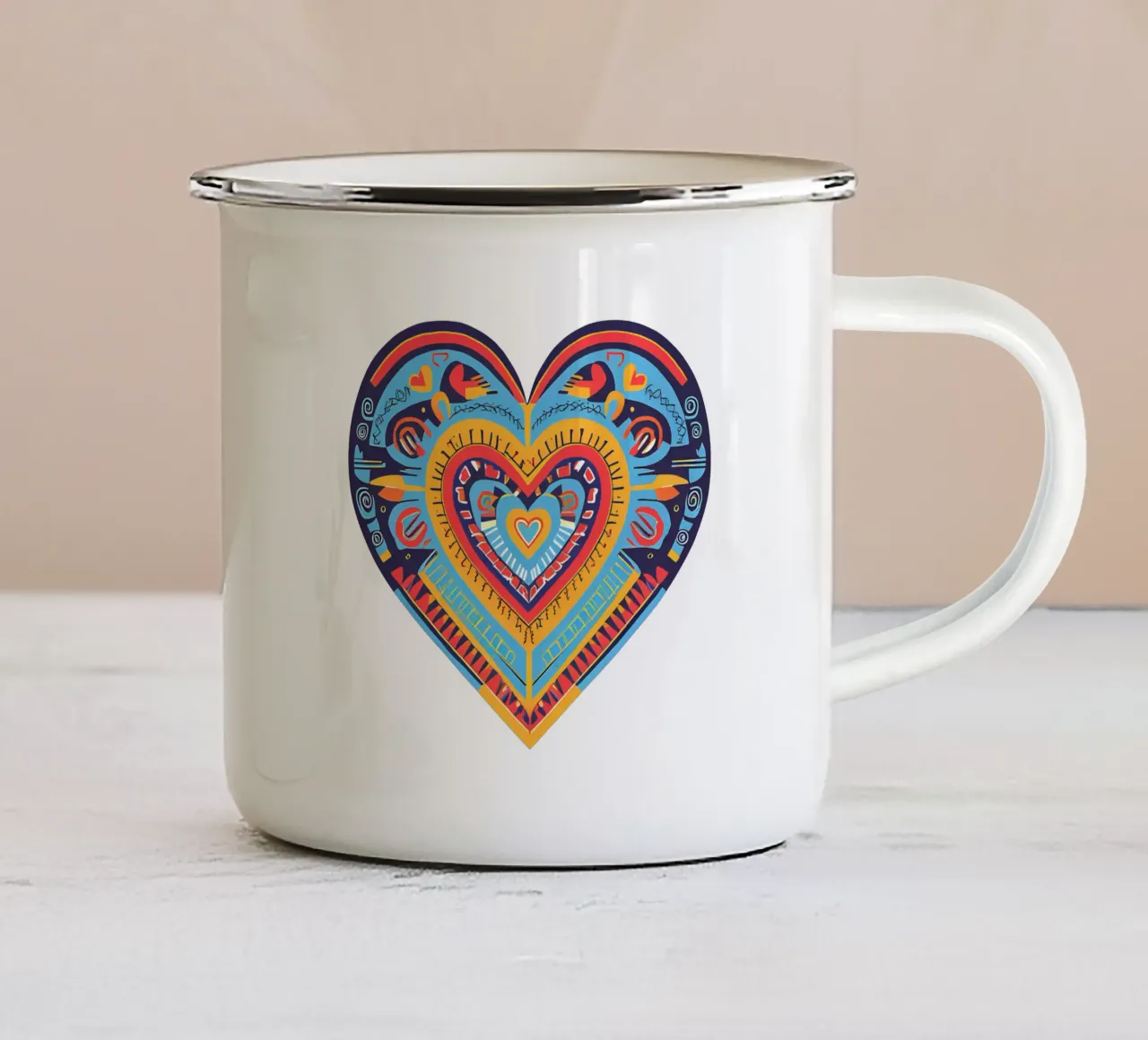 il mio cuore 1 tazza in smalto da Rezh creations