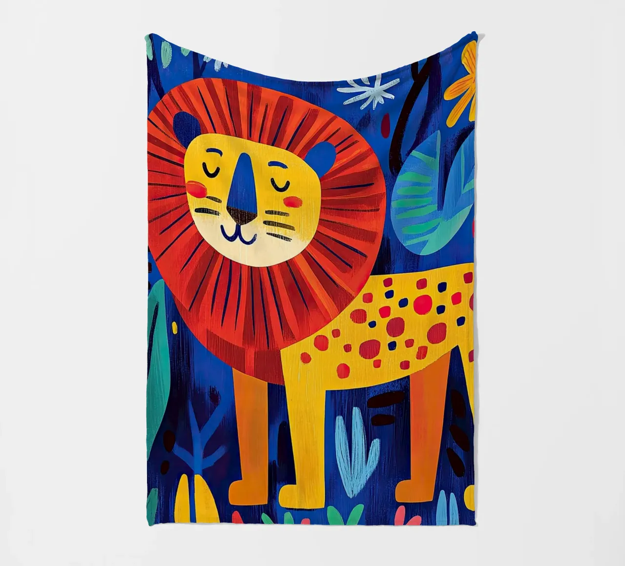 Löwe Fleecedecke von Nikis Art Studio