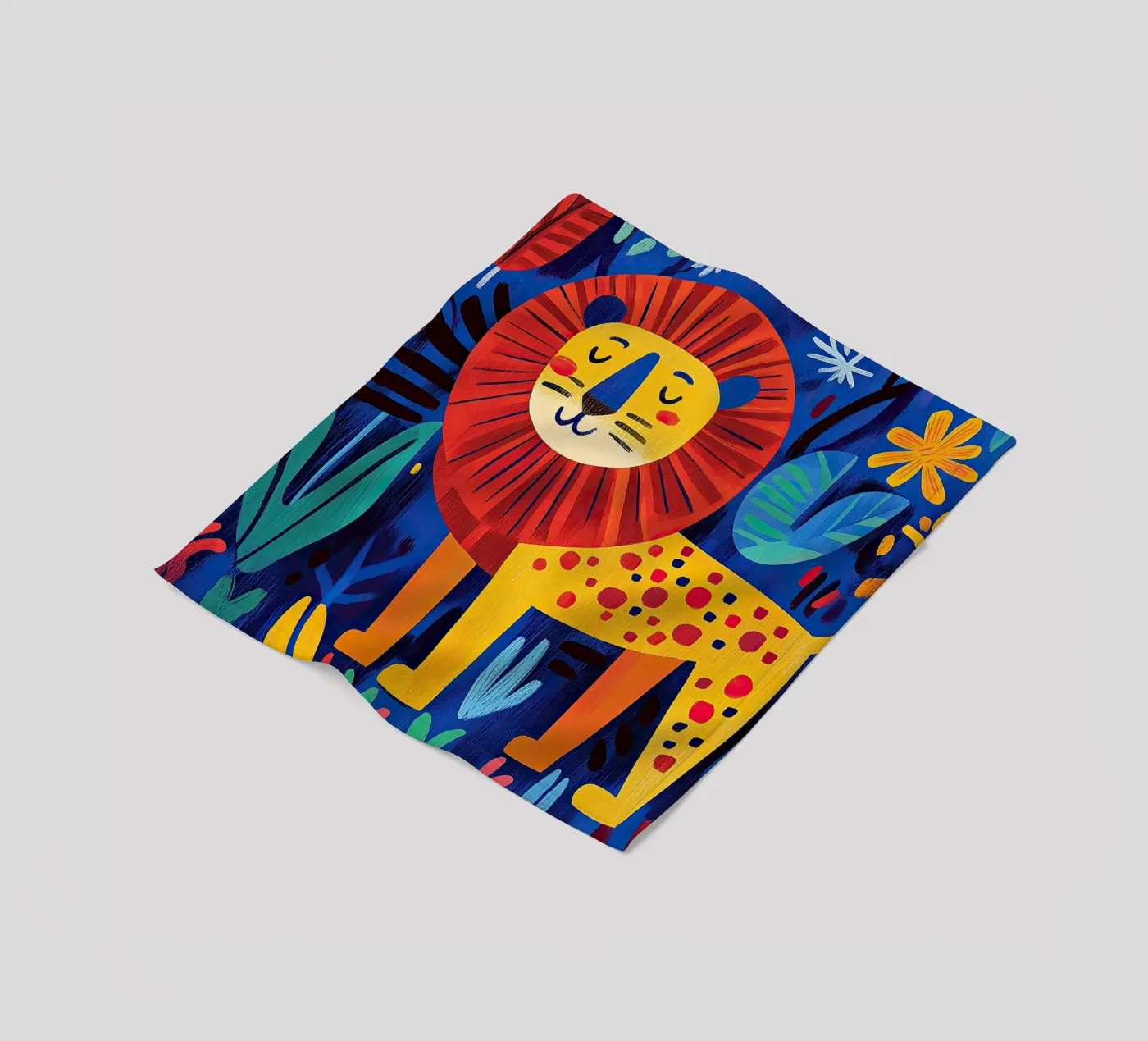 Lion plaid polaire de Nikis Art Studio