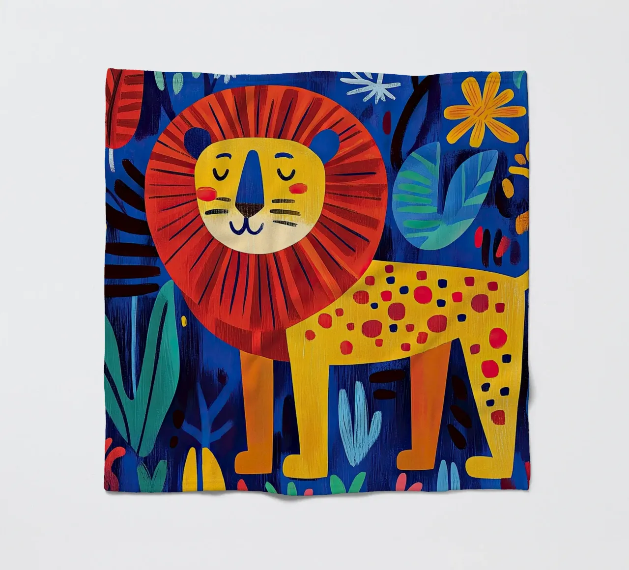 Löwe Fleecedecke von Nikis Art Studio