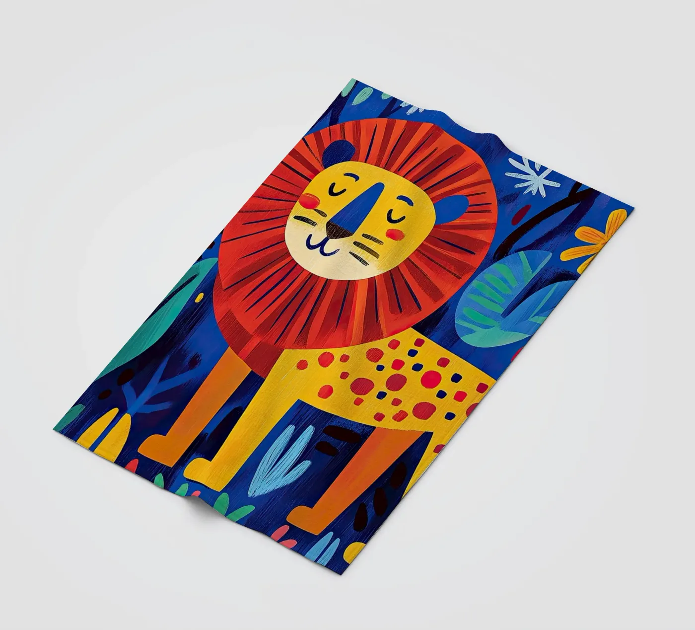 Leeuw fleecedeken van Nikis Art Studio