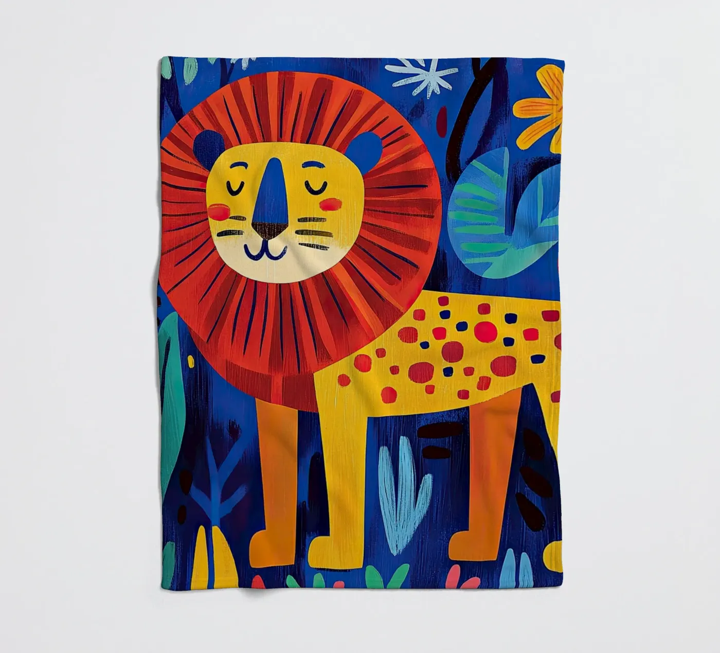 Lion plaid polaire de Nikis Art Studio