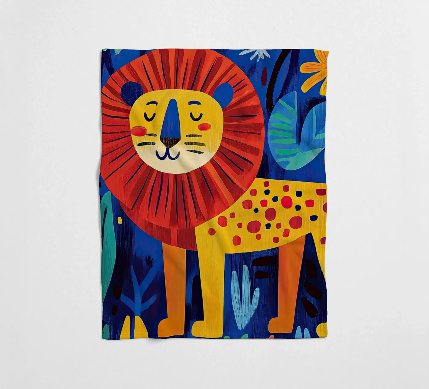 Lion plaid polaire de Nikis Art Studio