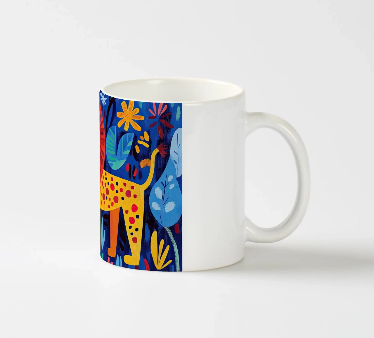 Lion mug en céramique de Nikis Art Studio
