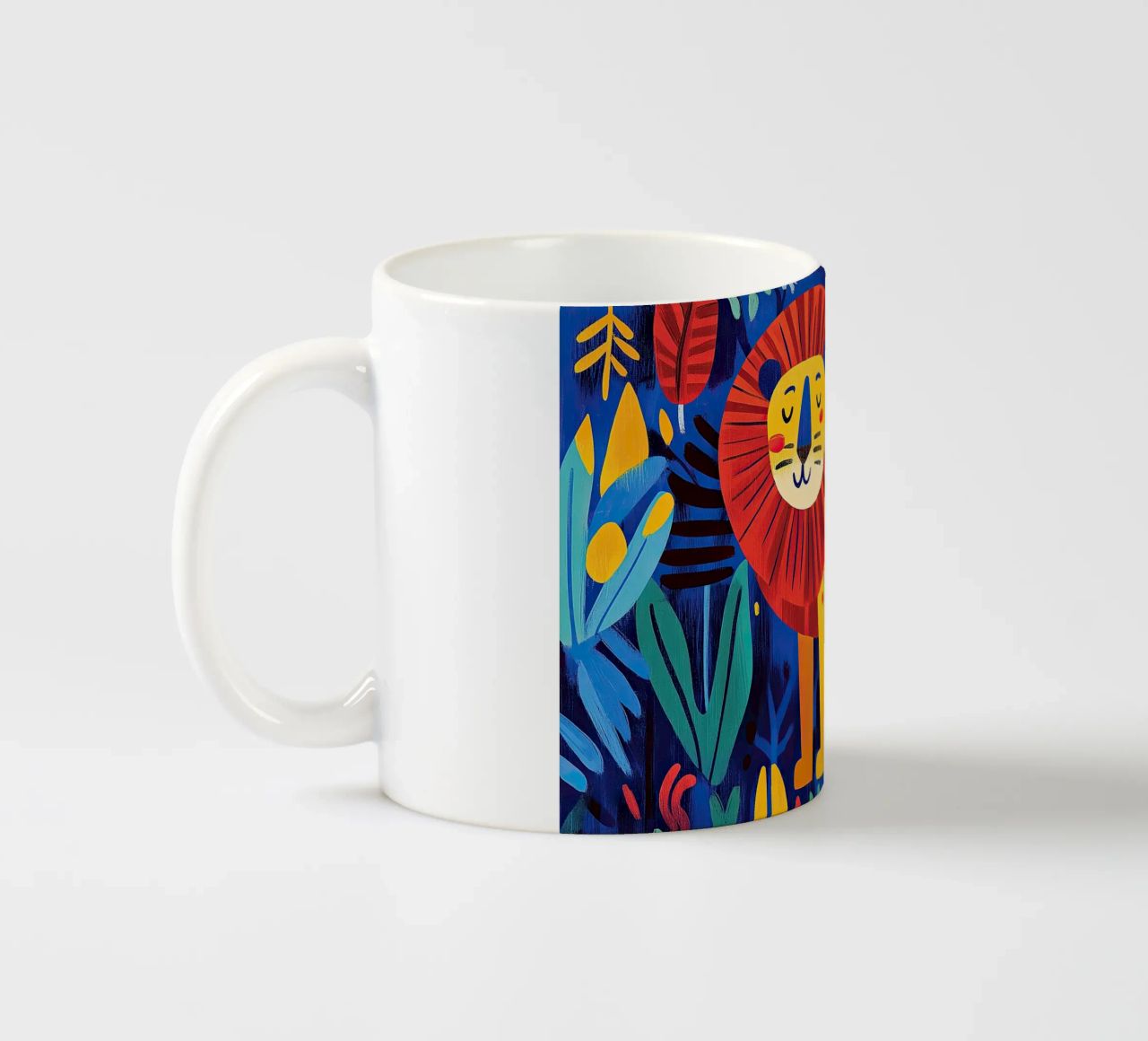 Lion mug en céramique de Nikis Art Studio