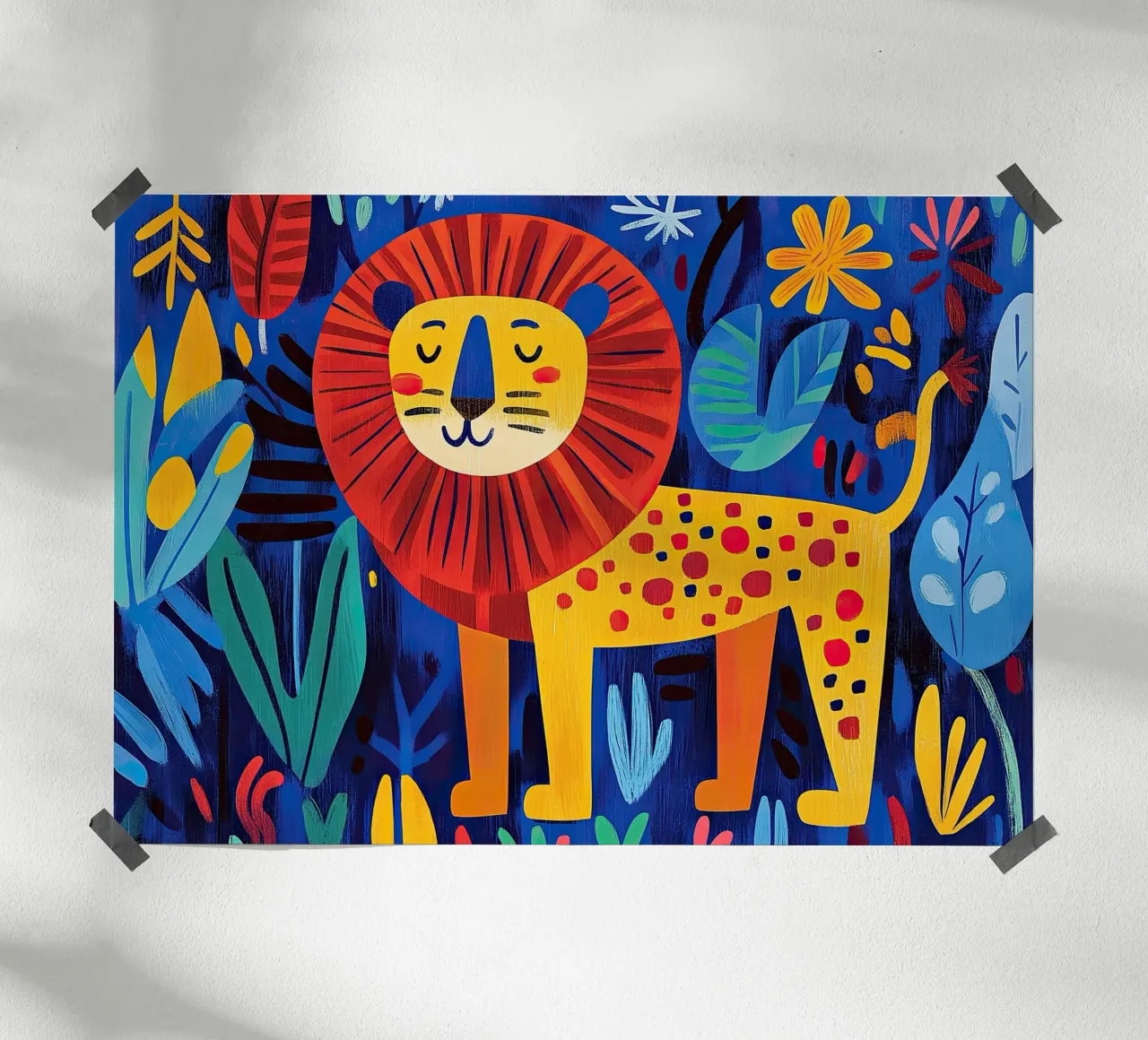 Lion poster by Nikis Art Studio