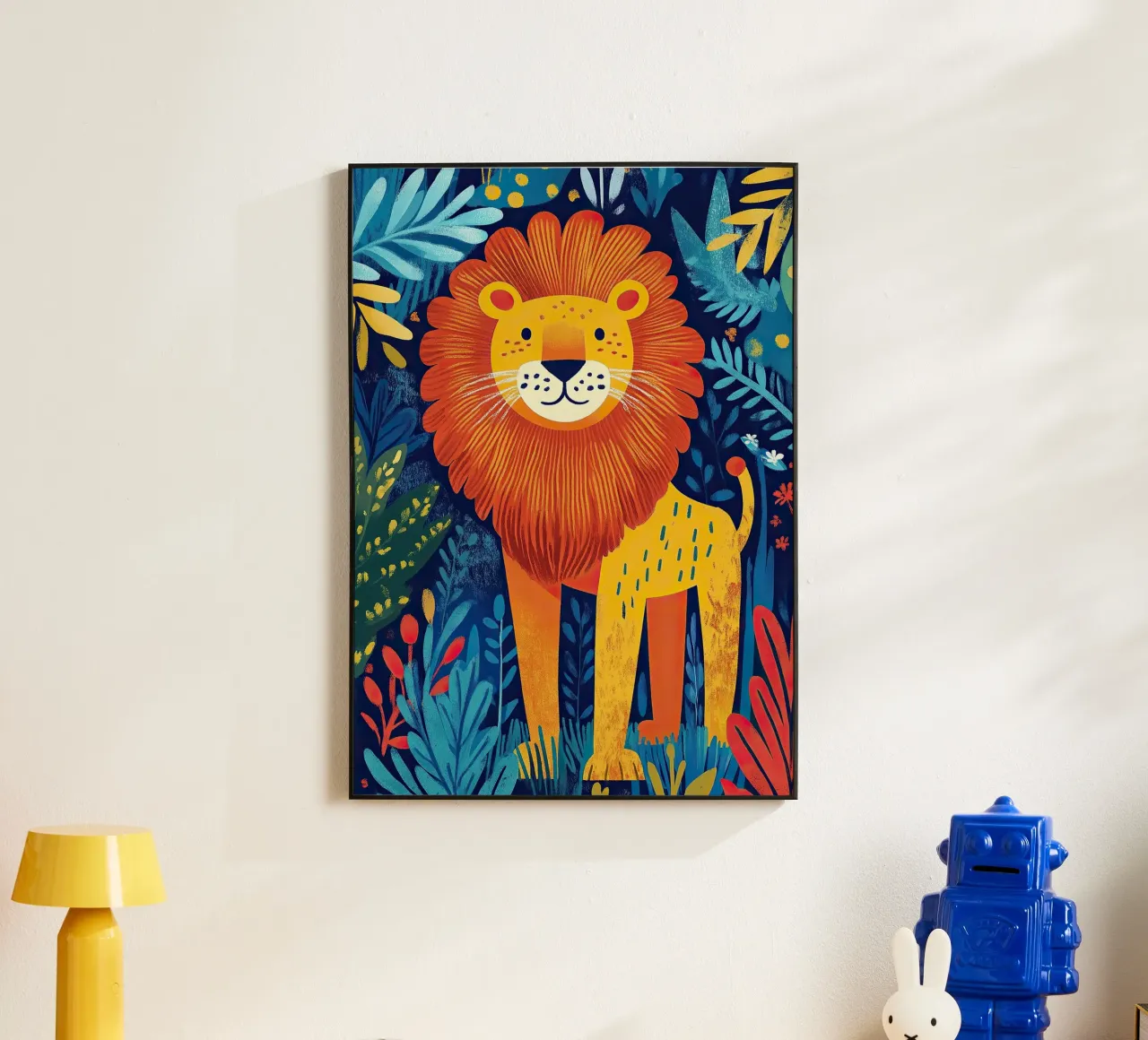 Il leone nel suo pieno splendore alluminio dibond da Nikis Art Studio