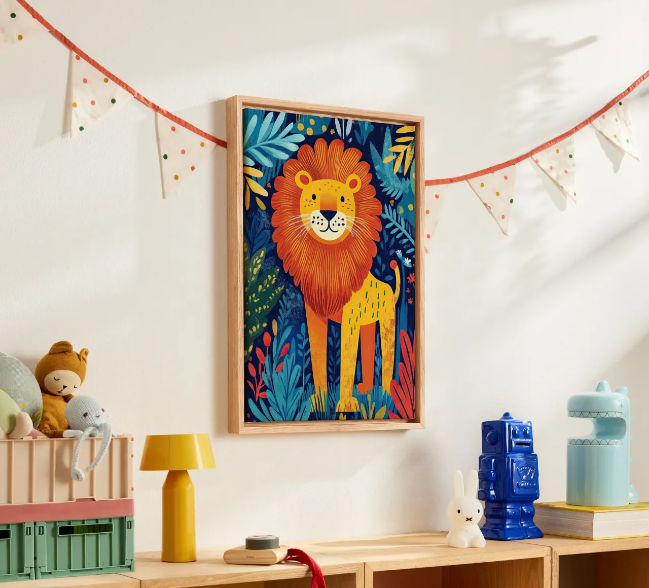 The lion in its full splendour canvas by Nikis Art Studio