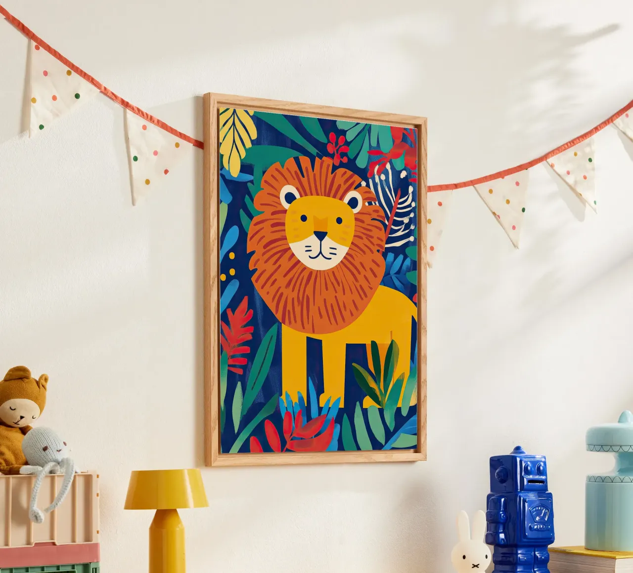 Löwe Acryl-Glas von Nikis Art Studio