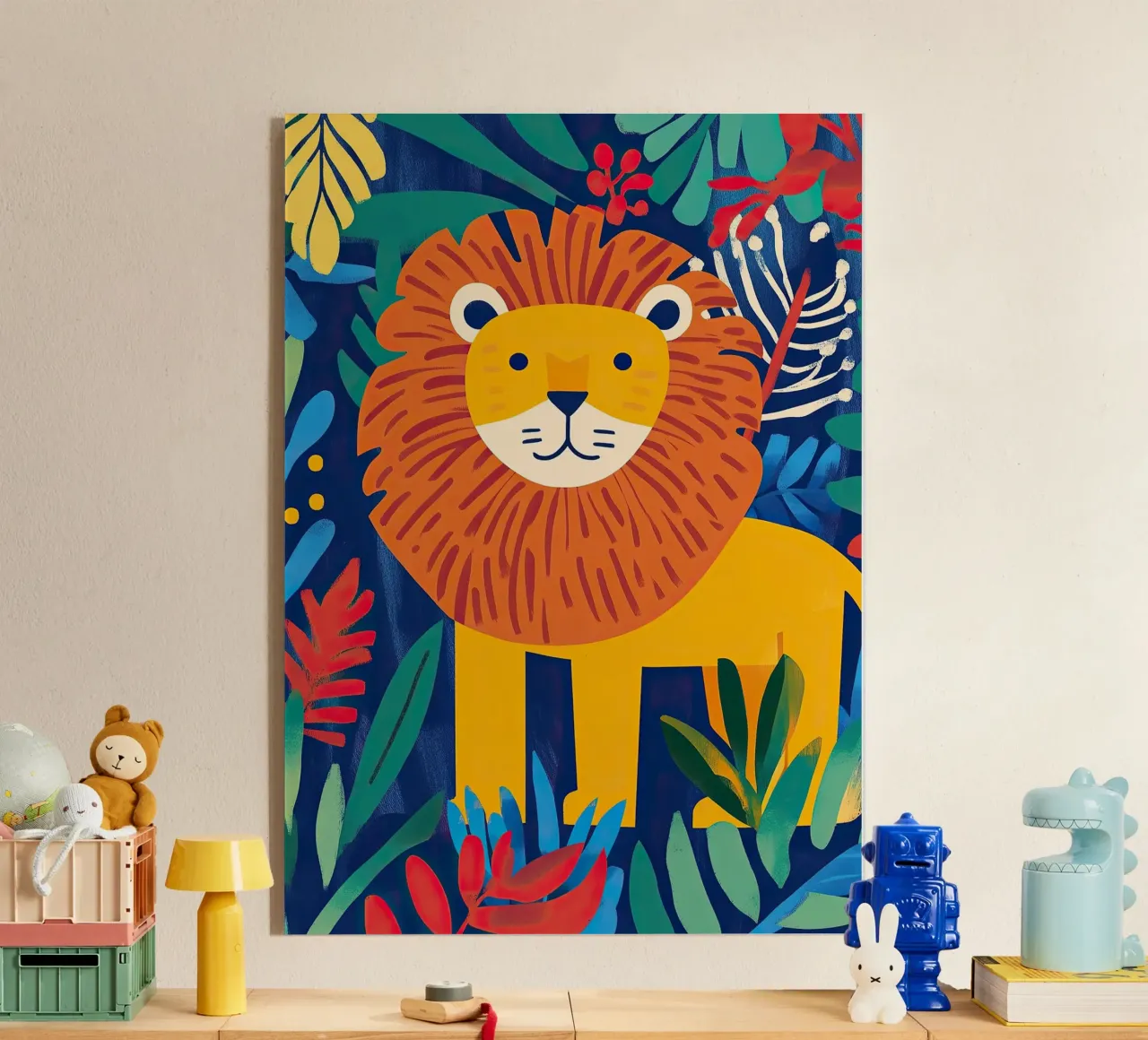 Löwe Acryl-Glas von Nikis Art Studio