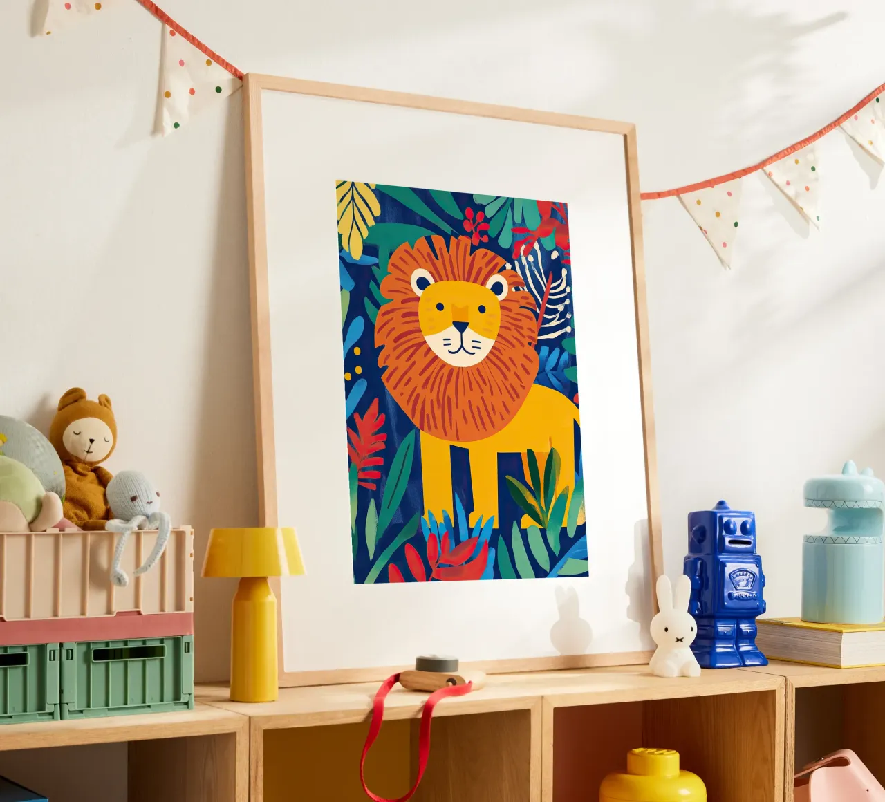Lion poster by Nikis Art Studio