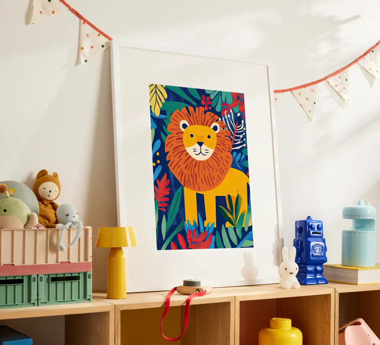 Lion poster by Nikis Art Studio