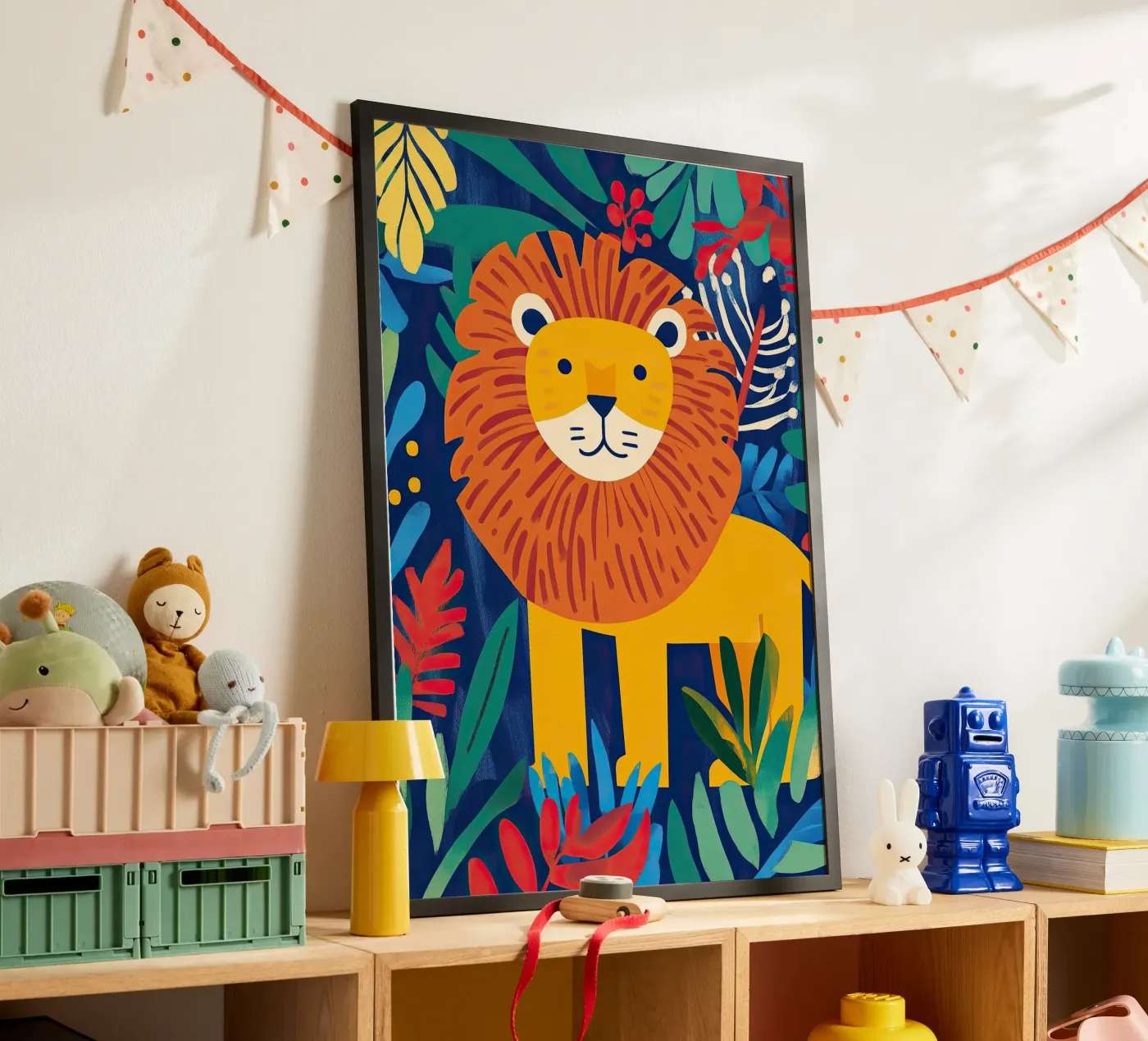 Leeuw poster van Nikis Art Studio