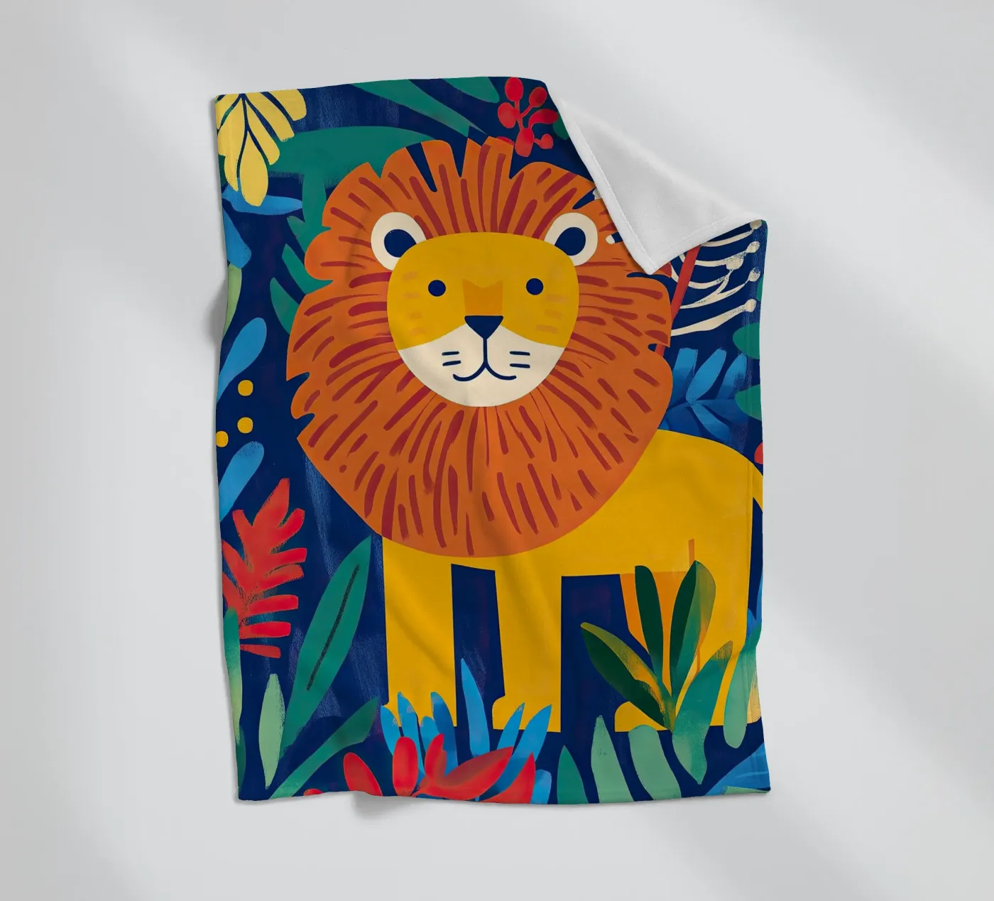 Lion plaid polaire de Nikis Art Studio