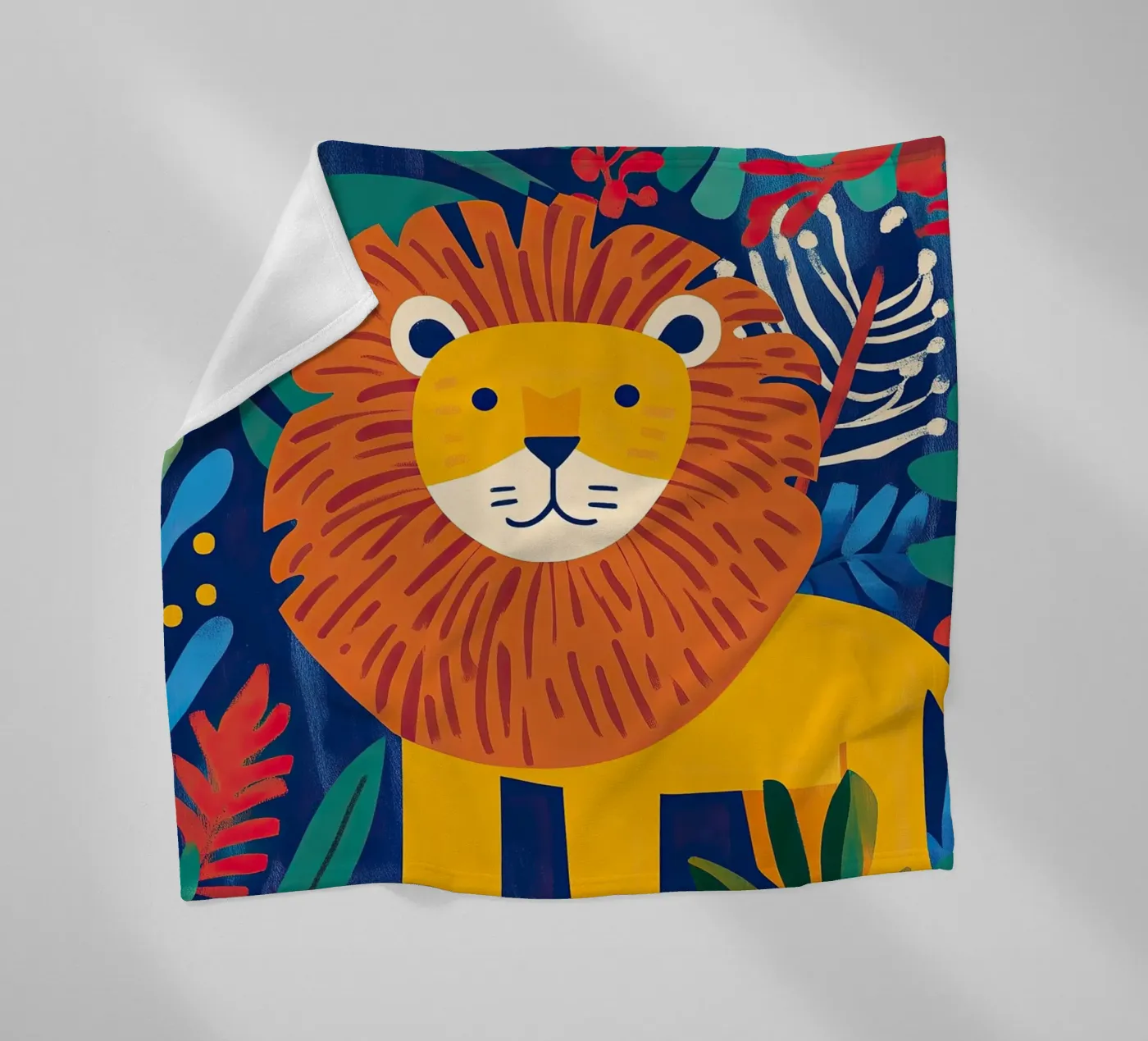 Lion plaid polaire de Nikis Art Studio