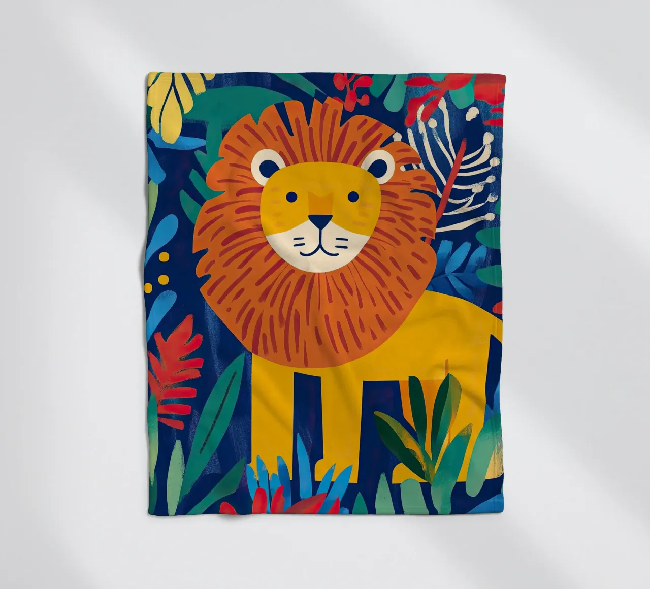 Löwe Fleecedecke von Nikis Art Studio