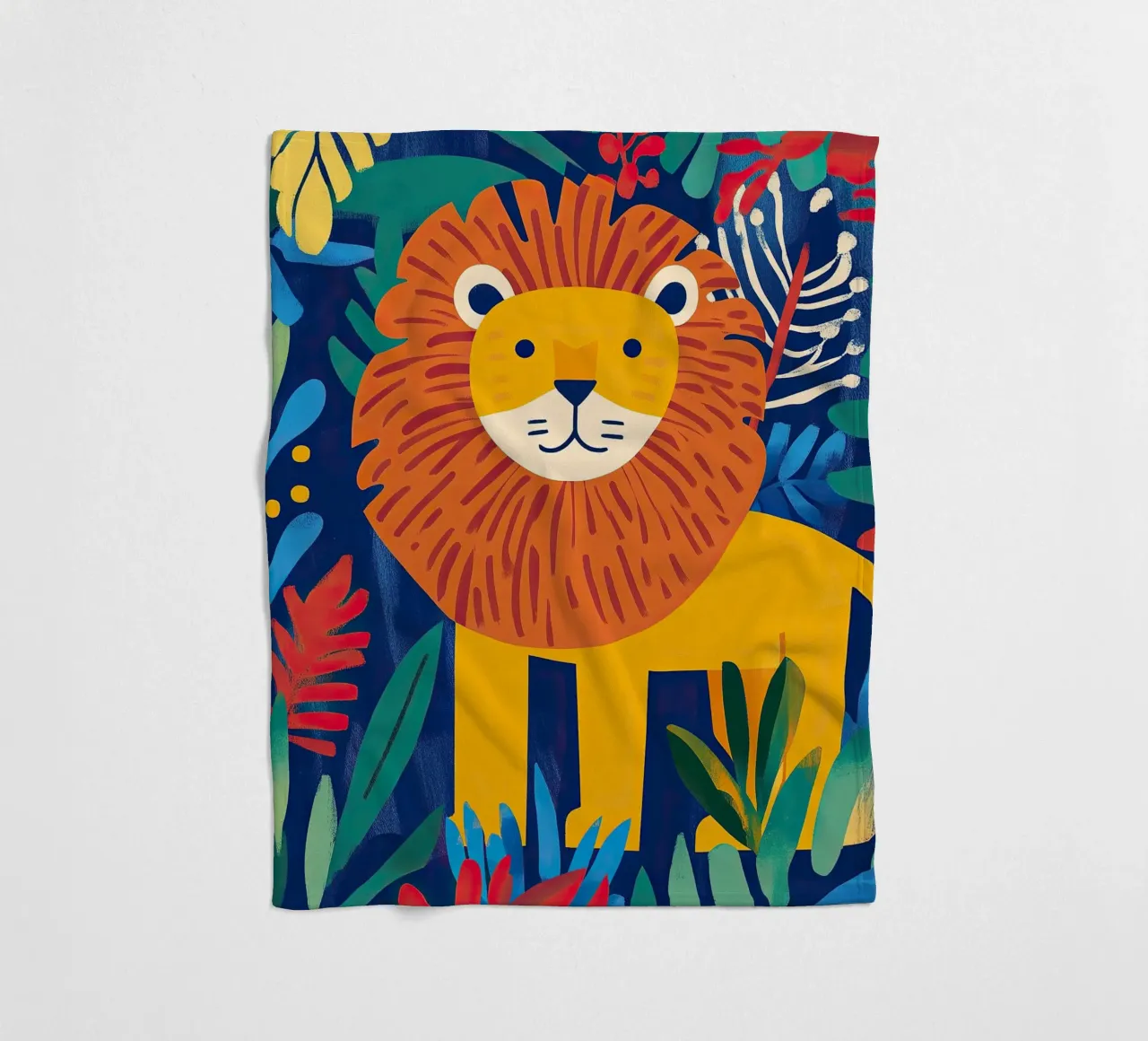 Löwe Fleecedecke von Nikis Art Studio