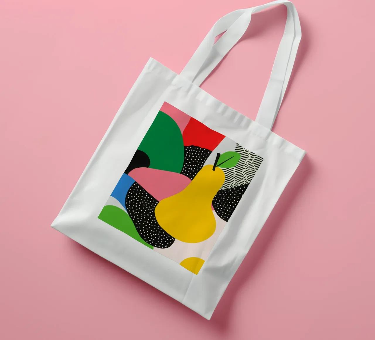 Pop Pear e design grafico borsa in juta da Pop and Fruits - Affiches & posters
