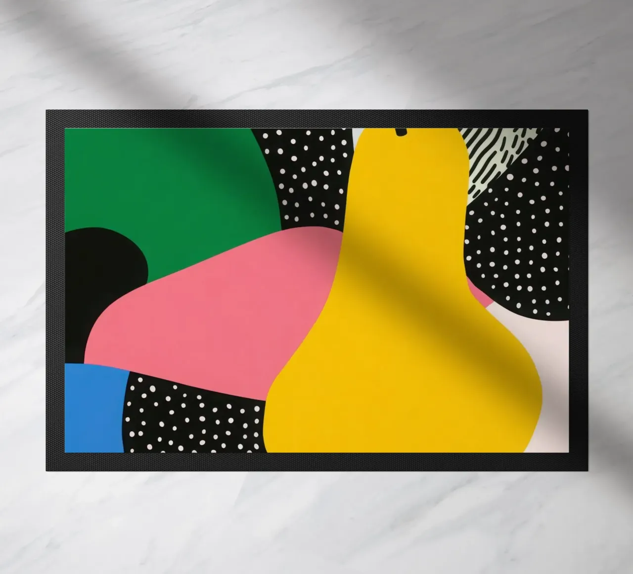 Pop-Birne und grafische Muster Fußmatte von Pop and Fruits - Affiches & posters