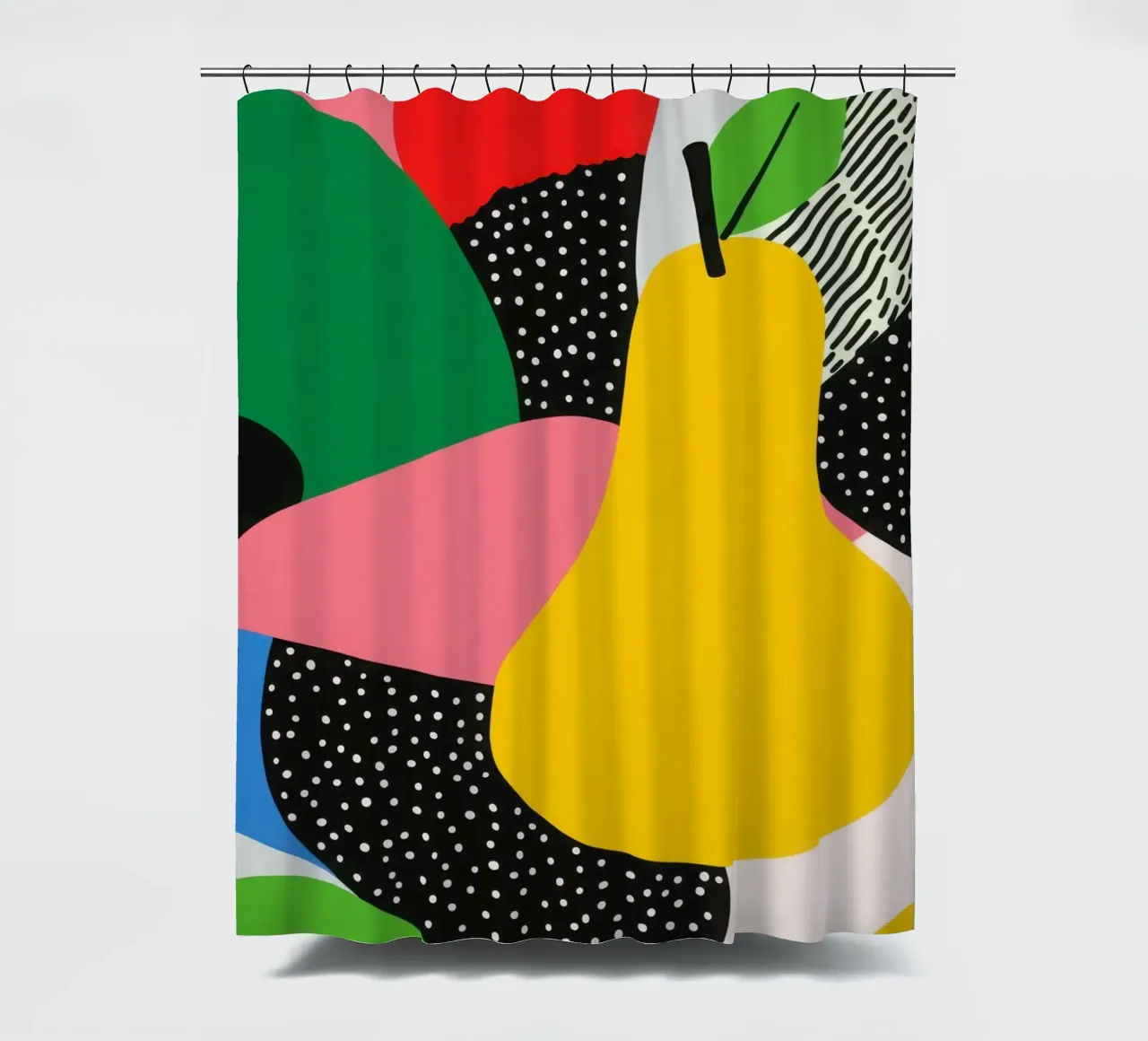 Pop Pear e design grafico tenda da doccia da Pop and Fruits - Affiches & posters