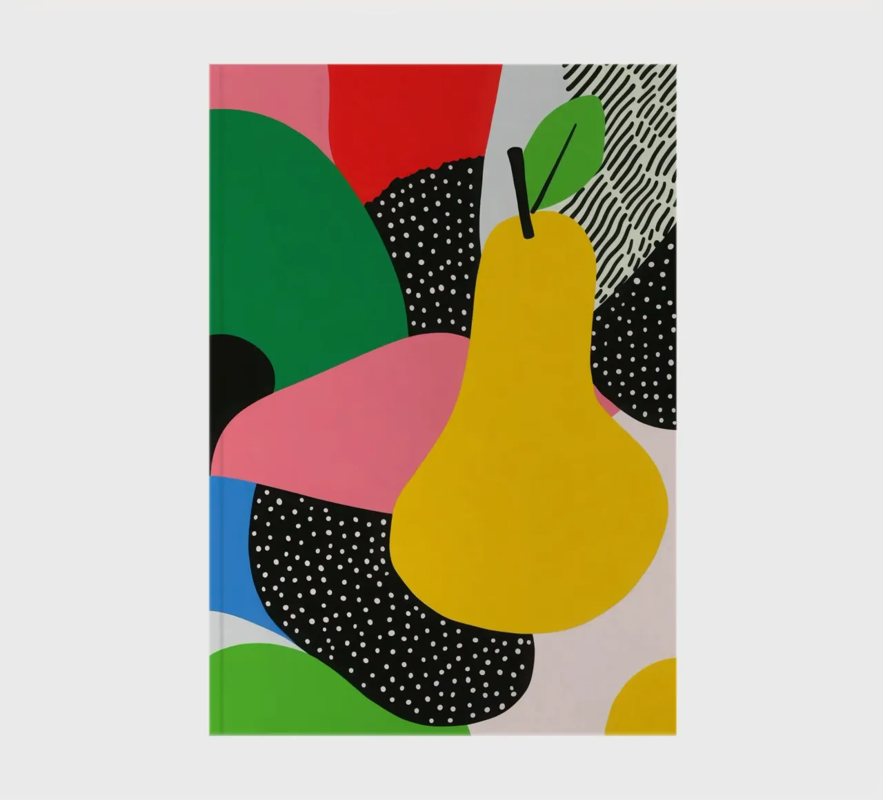 Pop-Birne und grafische Muster Notizbuch von Pop and Fruits - Affiches & posters