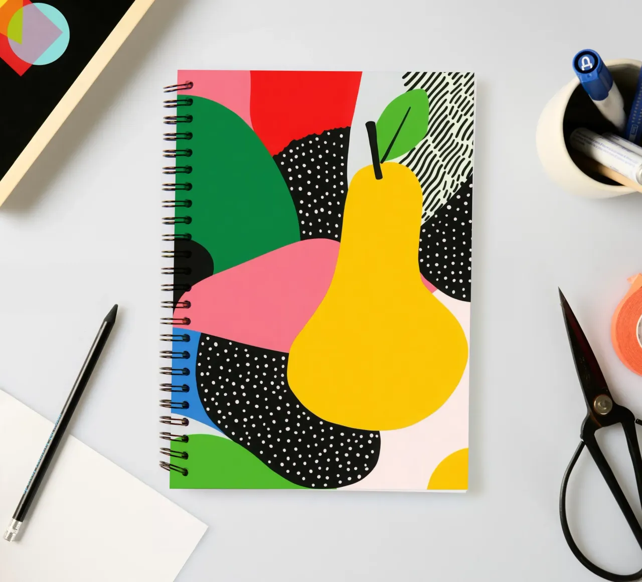 Pop Pear e design grafico diario ad anelli da Pop and Fruits - Affiches & posters