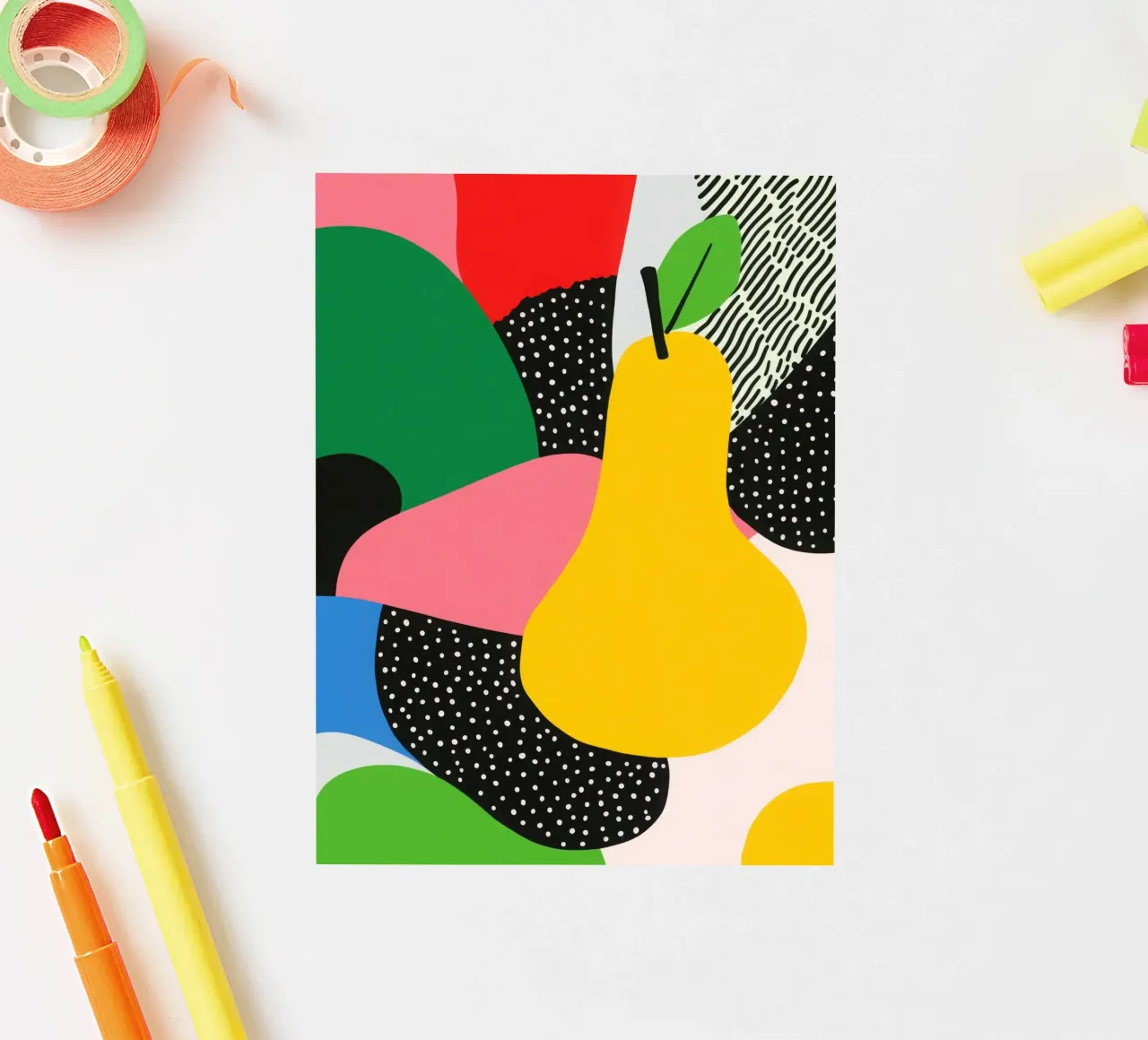 Pop Pear e design grafico adesivo da Pop and Fruits - Affiches & posters