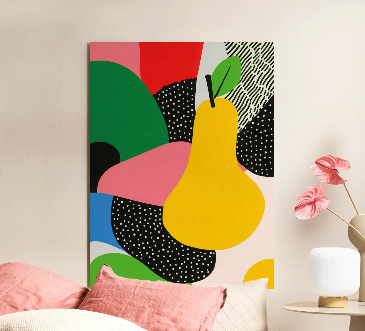 Pop Pear e design grafico alluminio dibond da Pop and Fruits - Affiches & posters