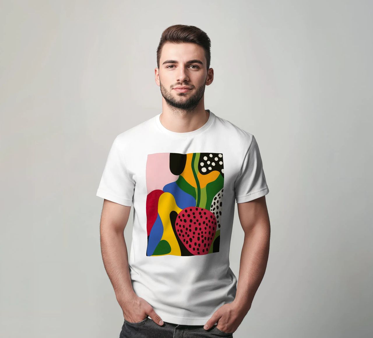 Burs and abstract shapes t-shirt by Pop and Fruits - Affiches & posters