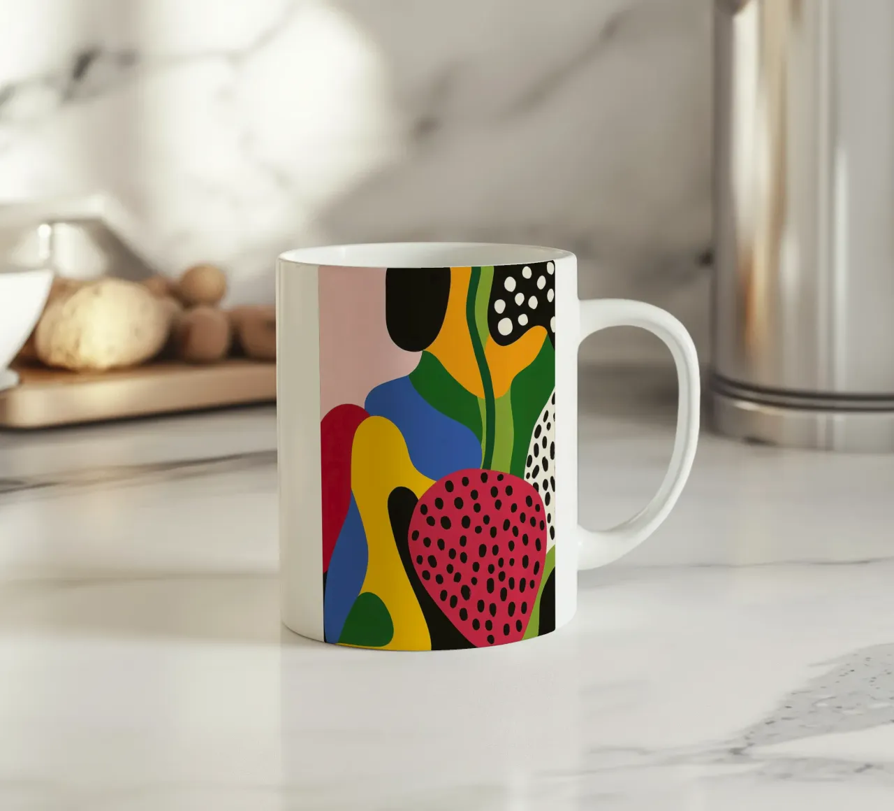 Bursori e forme astratte tazza in ceramica da Pop and Fruits - Affiches & posters