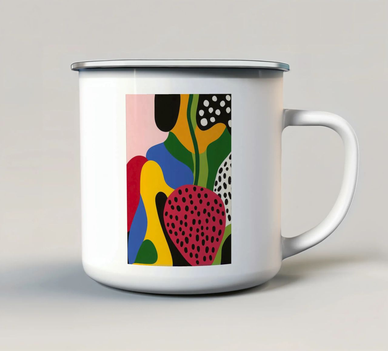 Burs and abstract shapes enamel mug by Pop and Fruits - Affiches & posters