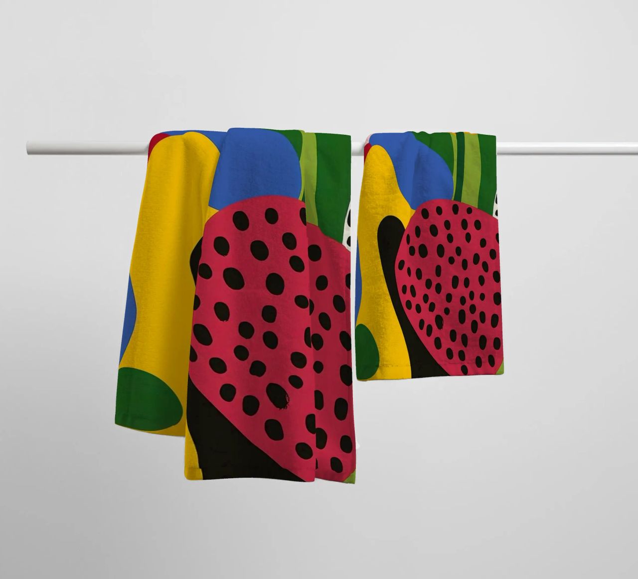Burs and abstract shapes towel by Pop and Fruits - Affiches & posters