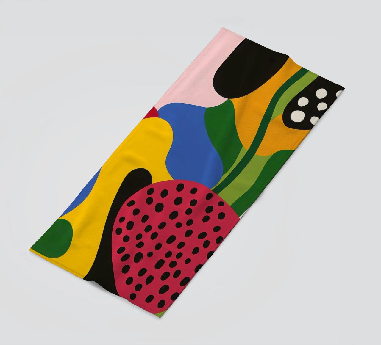Burs and abstract shapes beach towel by Pop and Fruits - Affiches & posters