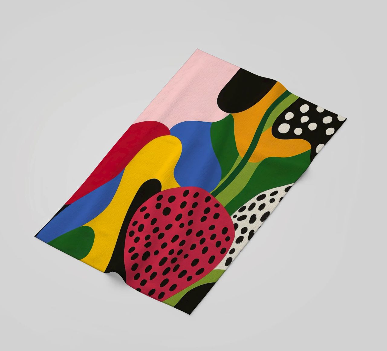 Burs and abstract shapes beach towel by Pop and Fruits - Affiches & posters