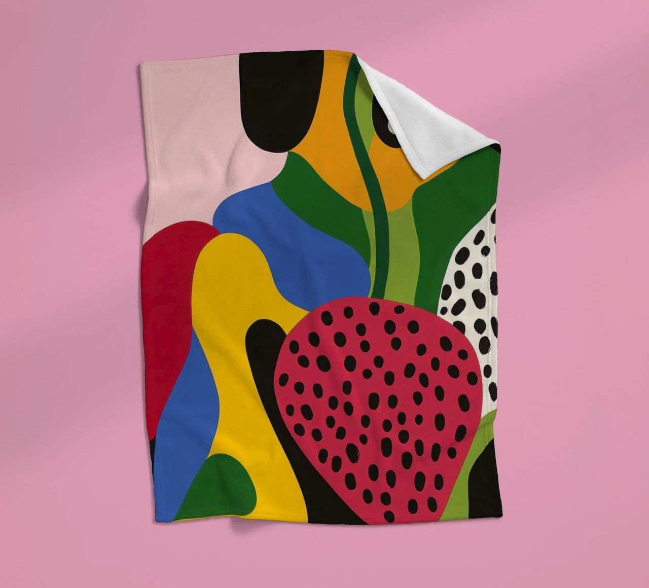 Burs and abstract shapes fleece blanket by Pop and Fruits - Affiches & posters