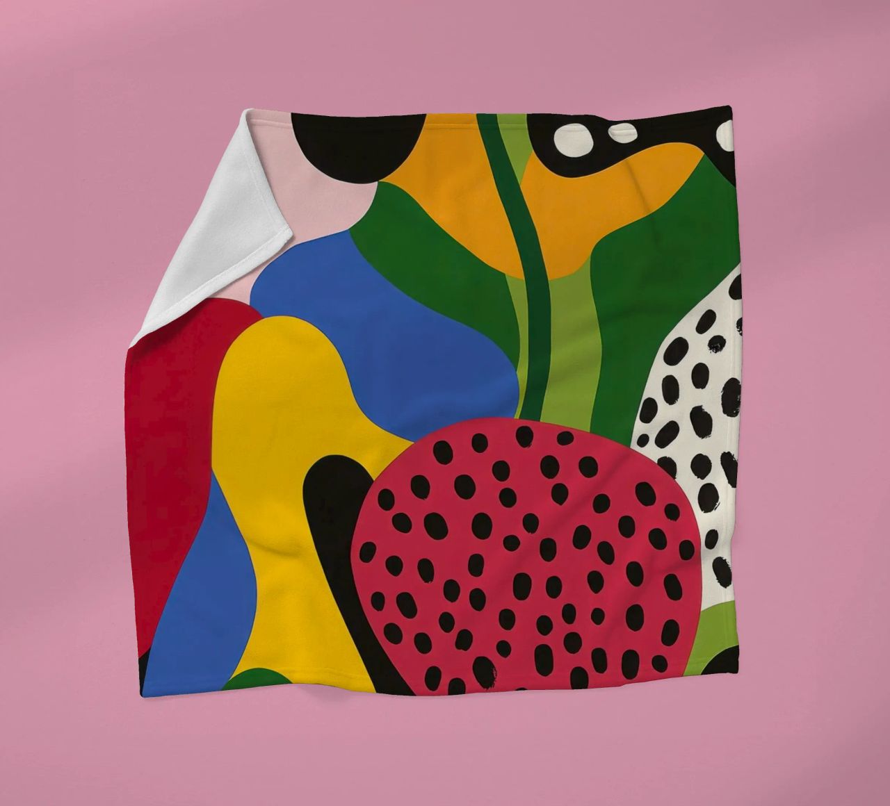Burs and abstract shapes fleece blanket by Pop and Fruits - Affiches & posters