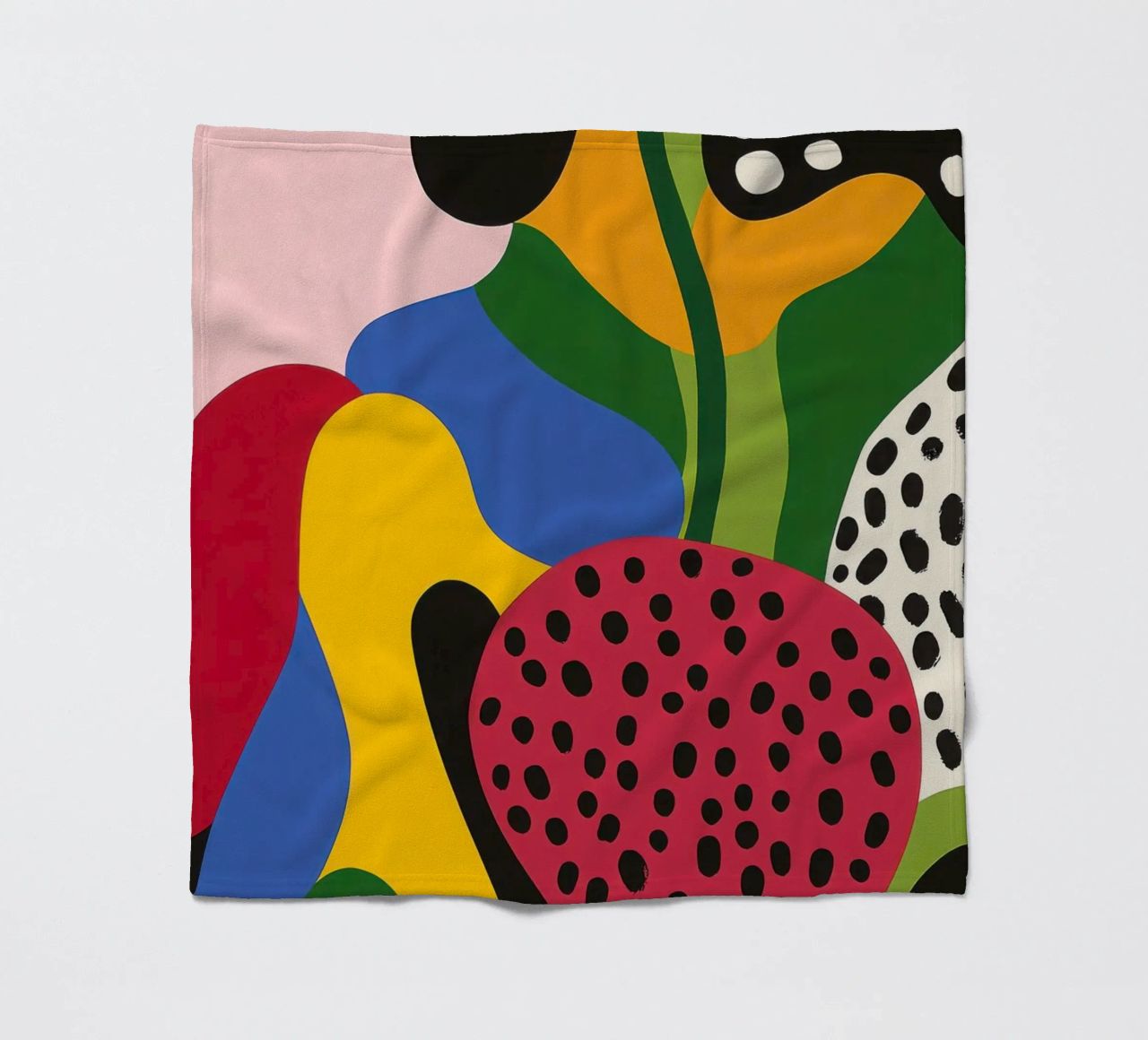 Burs and abstract shapes fleece blanket by Pop and Fruits - Affiches & posters