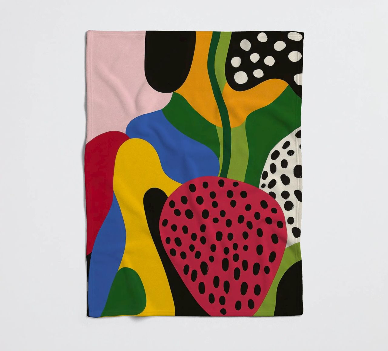Burs and abstract shapes fleece blanket by Pop and Fruits - Affiches & posters