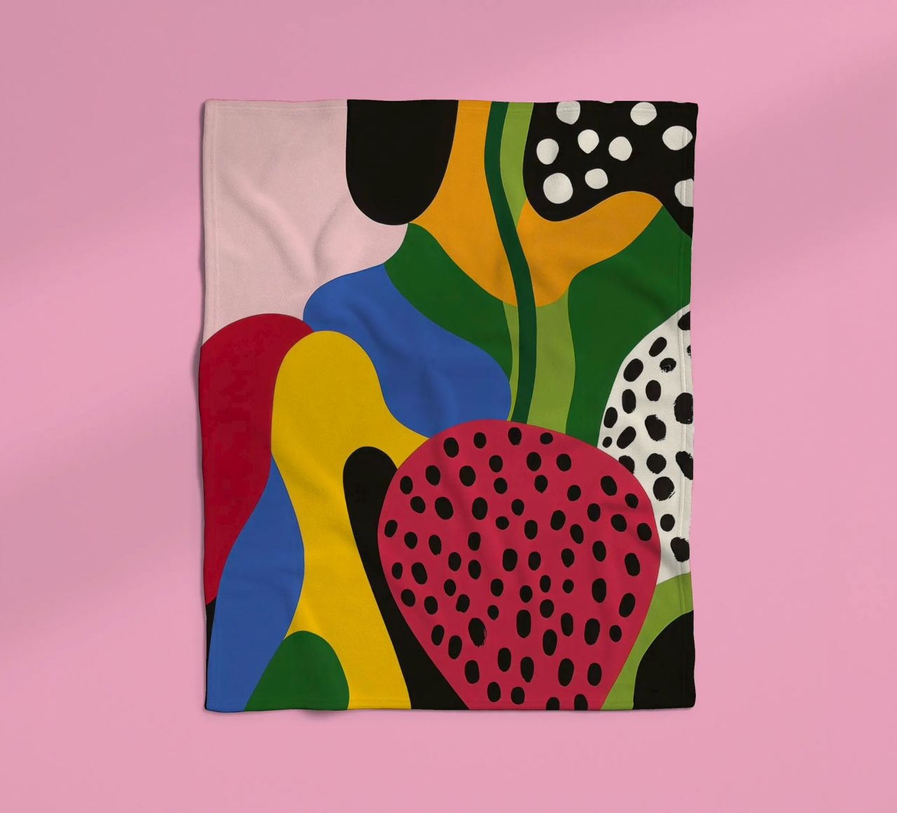 Burs and abstract shapes fleece blanket by Pop and Fruits - Affiches & posters