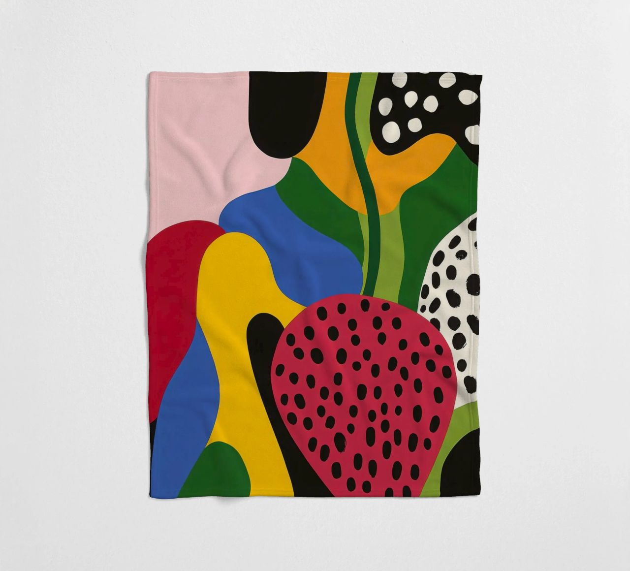 Burs and abstract shapes fleece blanket by Pop and Fruits - Affiches & posters