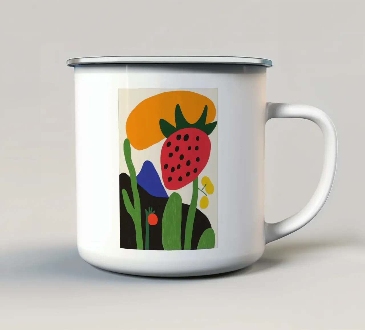 Natura fruttata astratta tazza in smalto da Pop and Fruits - Affiches & posters